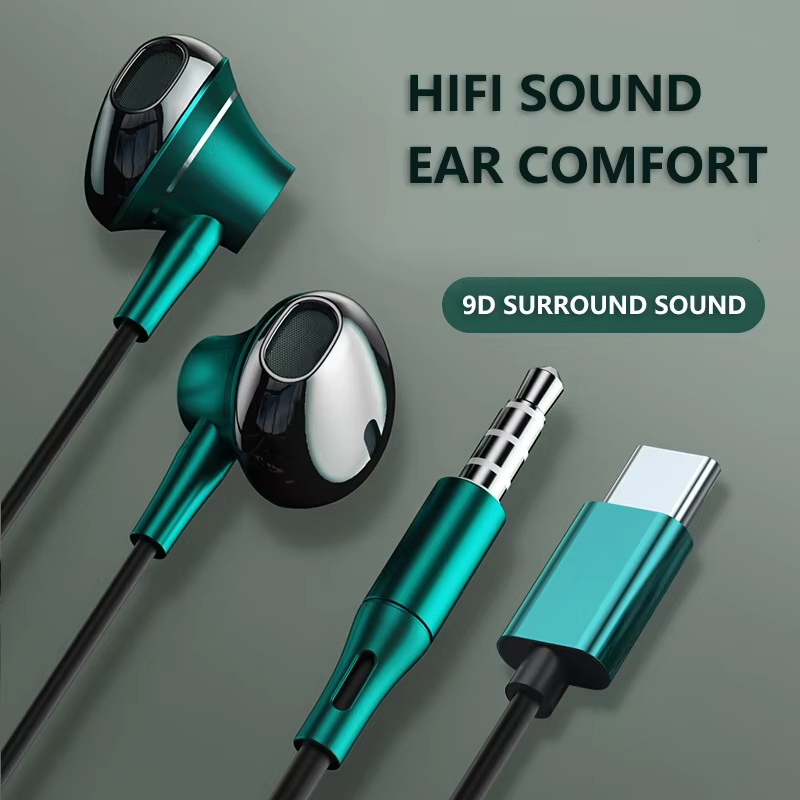 Audiophile Headphone Wired - Cuffie stereo 9D Bass tipo C